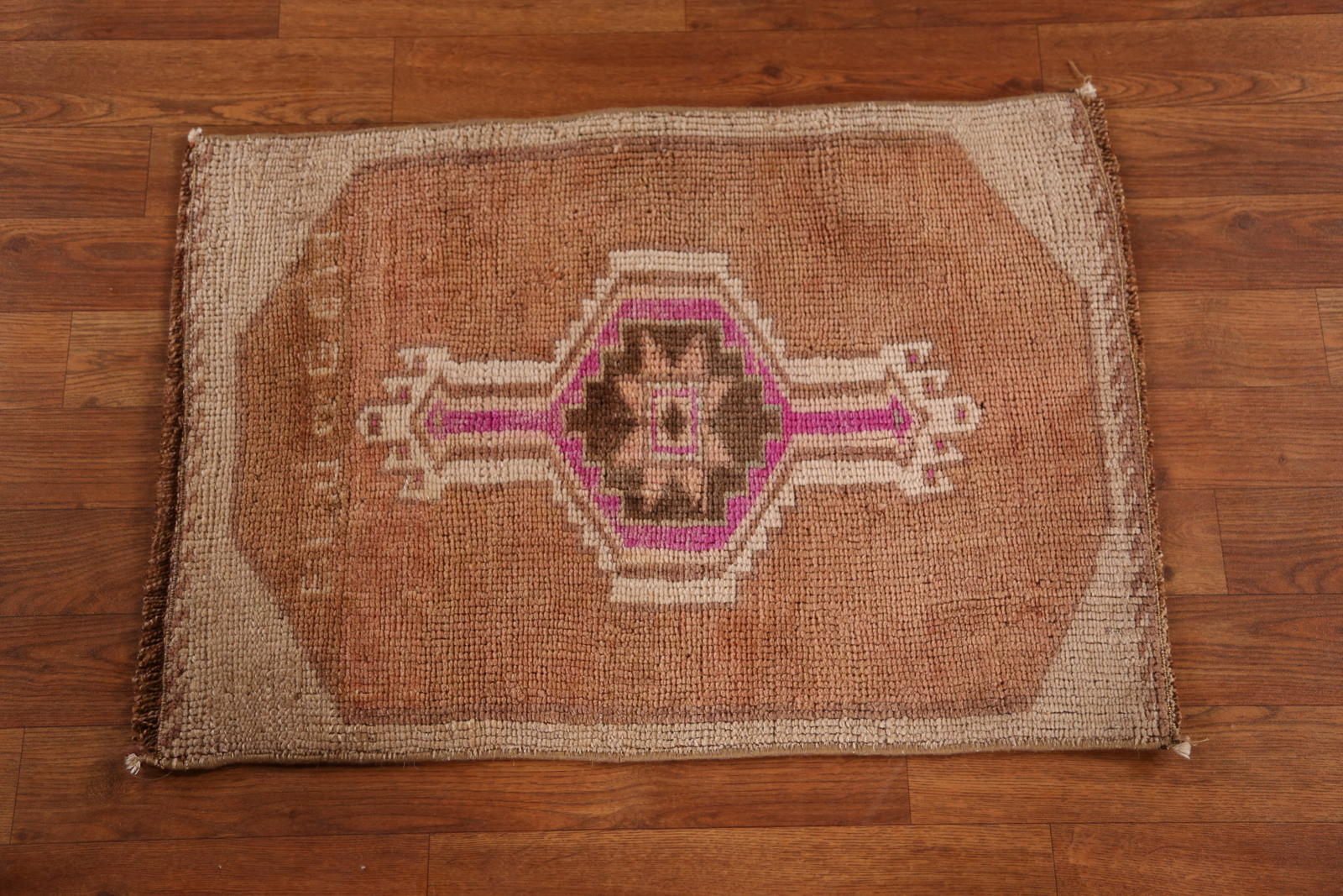 Peach Wool Hand-knotted Turkish Antique Look Anatolian Oriental Accent Rug 2×3
