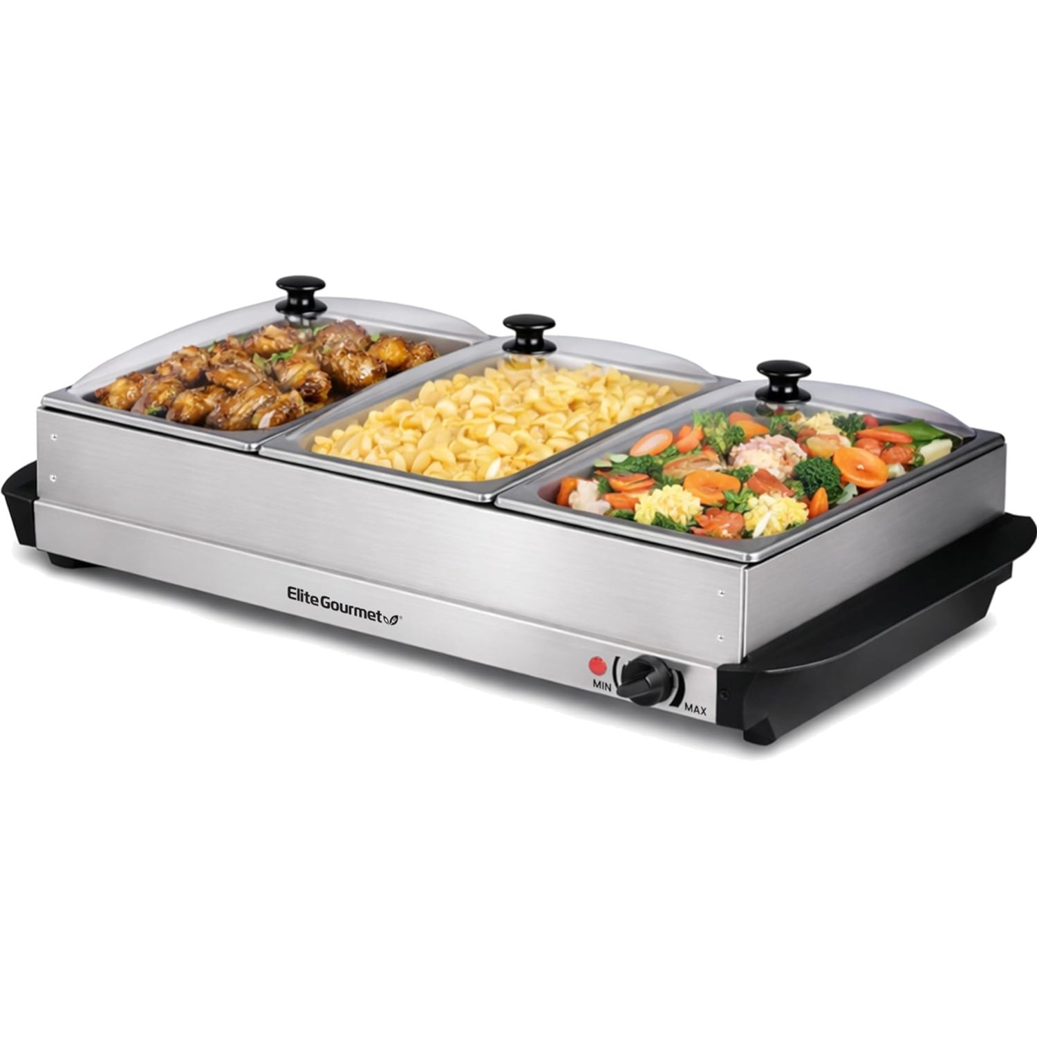 Buffet Server Food Warmer Stainless Steel Trays Holiday Entertaining