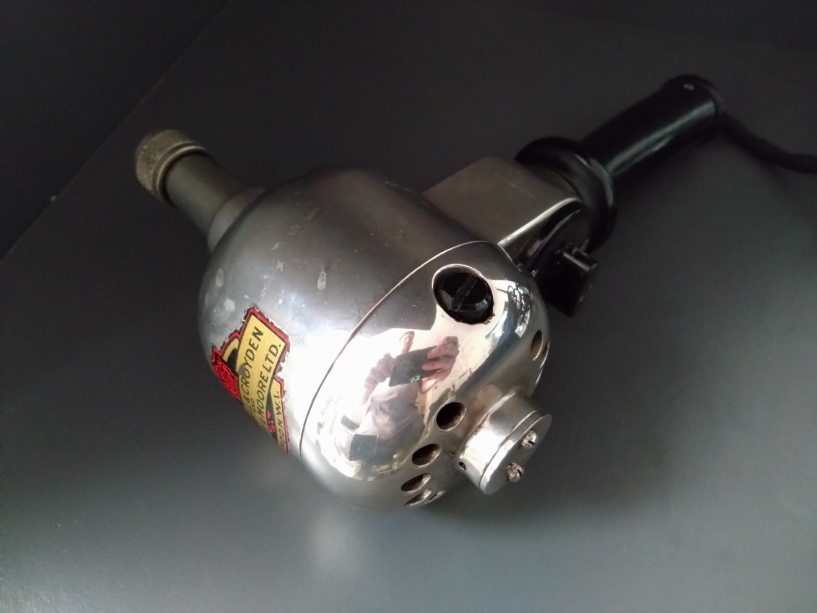 Rare John Bell & Croyden Medical Vibration Device Gun Chrome Muscle Treatment