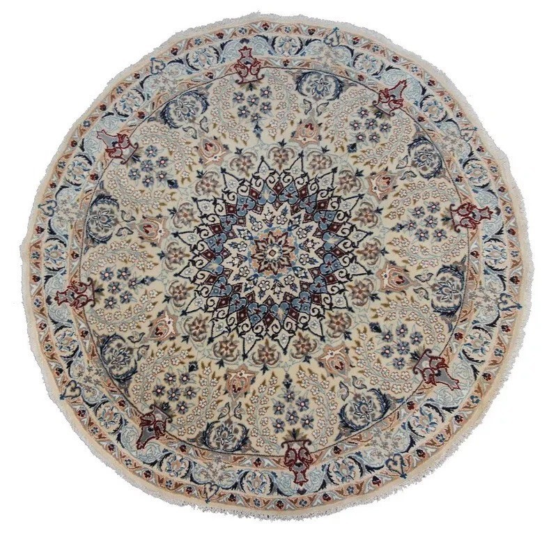 CYBER SPECIAL Rare 5ft Round Handmade Wool Silk Oriental Traditional Area Rug