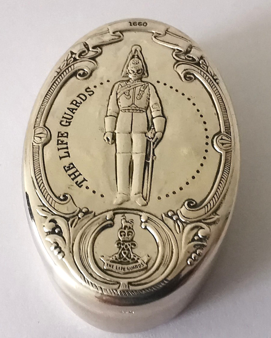 Two Vintage Solid Silver Guards Regiments Boxes – The Life Guards – London 1979