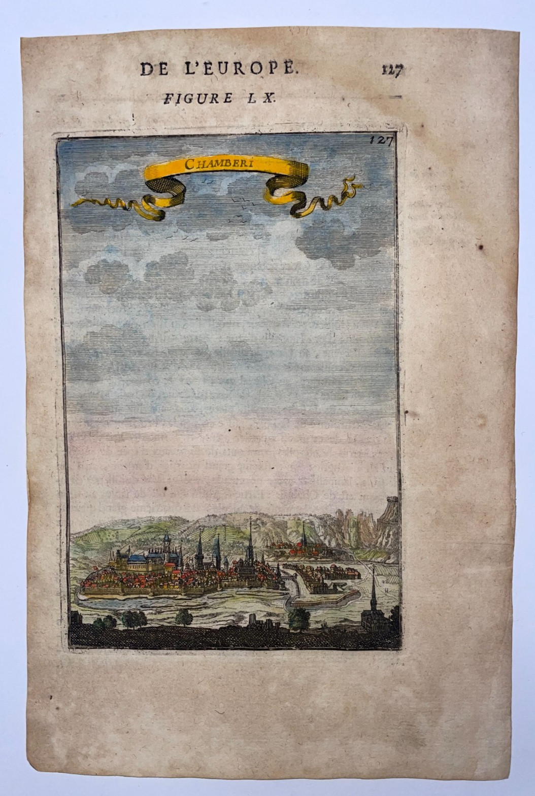 CHAMBERY FRANCE 1683 ALAIN MANESSON MALLET ANTIQUE VIEW FRENCH EDITION