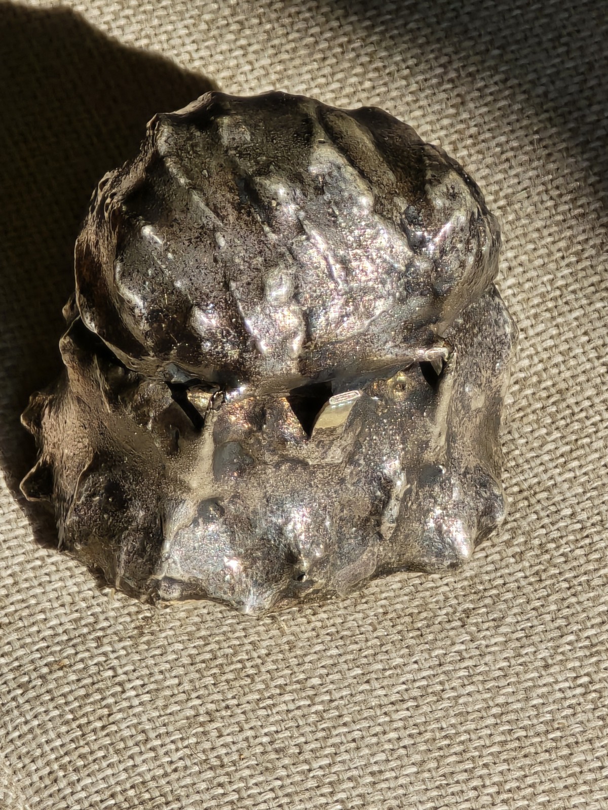 Vintage Sterling Geode Ring Box Sileda UK Wales Hallmark Sheffield 1984 As Found
