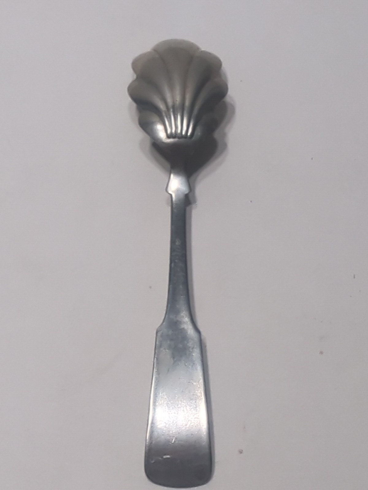 ✨ANTIQUE✨ FIDDLE TIPPED c1877 Coin Silver SUGAR SHELL SPOON – Vintage Silverware