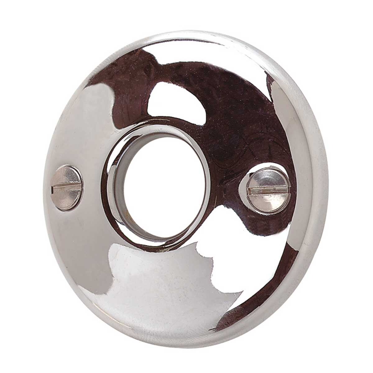 Pair Colonial Rosette 2″ Chrome-Plated Over Brass Passage Knob