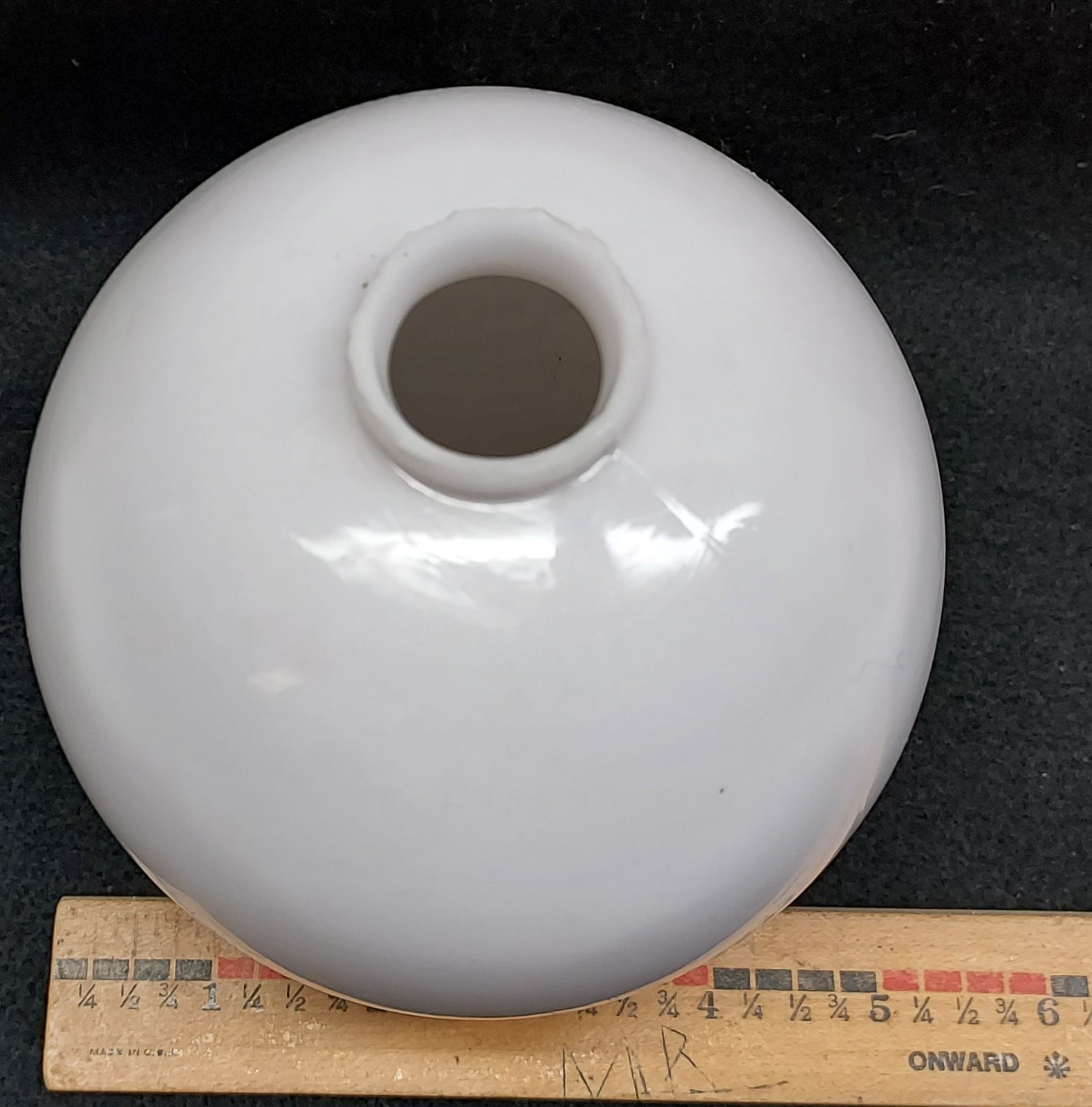 Antique White Glass Lightning Rod Ball Globe Weathervane – 0218263