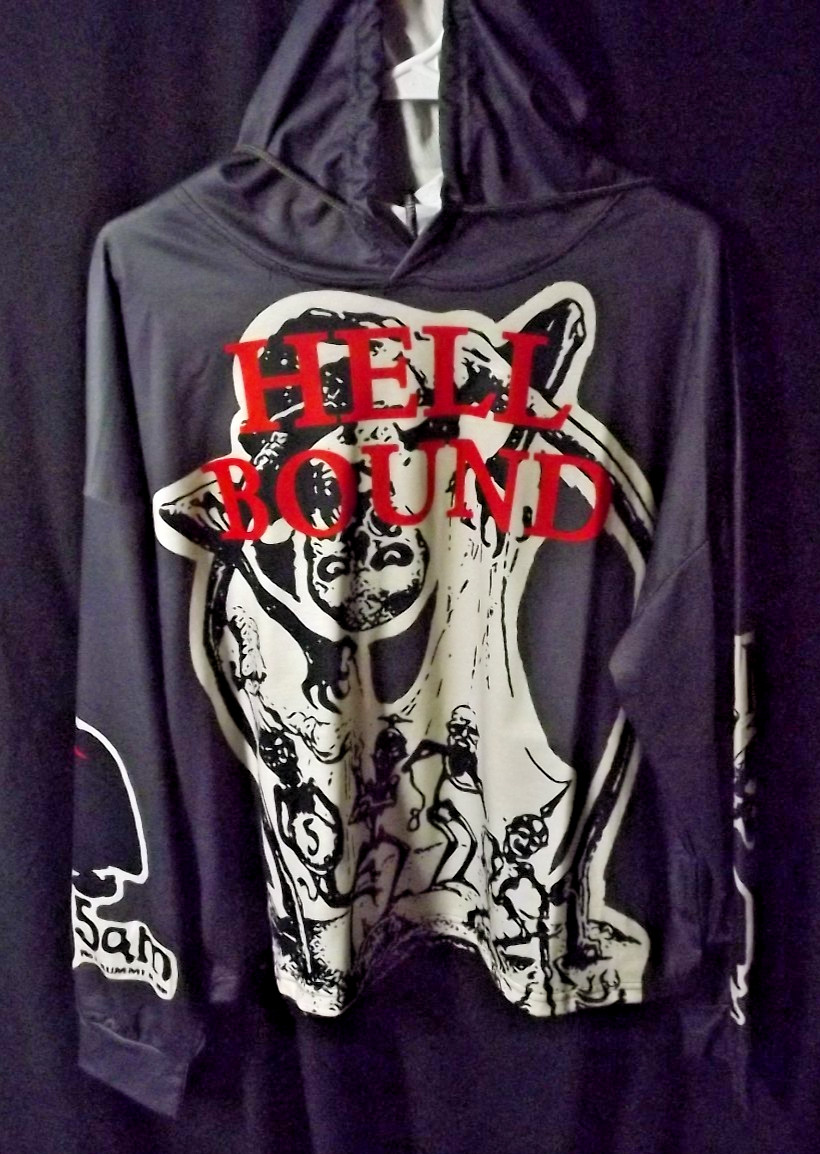 Hell Bound Hoodie Graphic 100% Polyester Hoodie 1994 Size XL