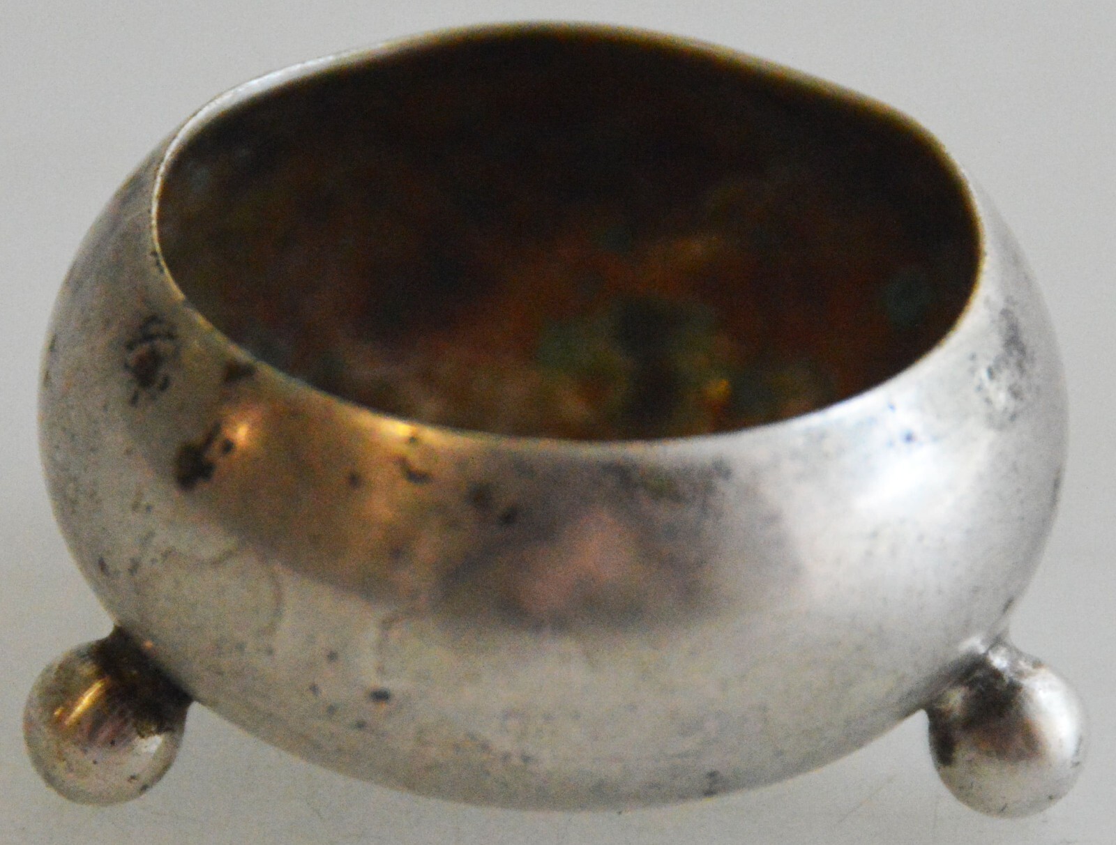 Antique Salt Shaker WOLSKA POD Stamp Fraget Silver Plate Russian Empire/ Poland