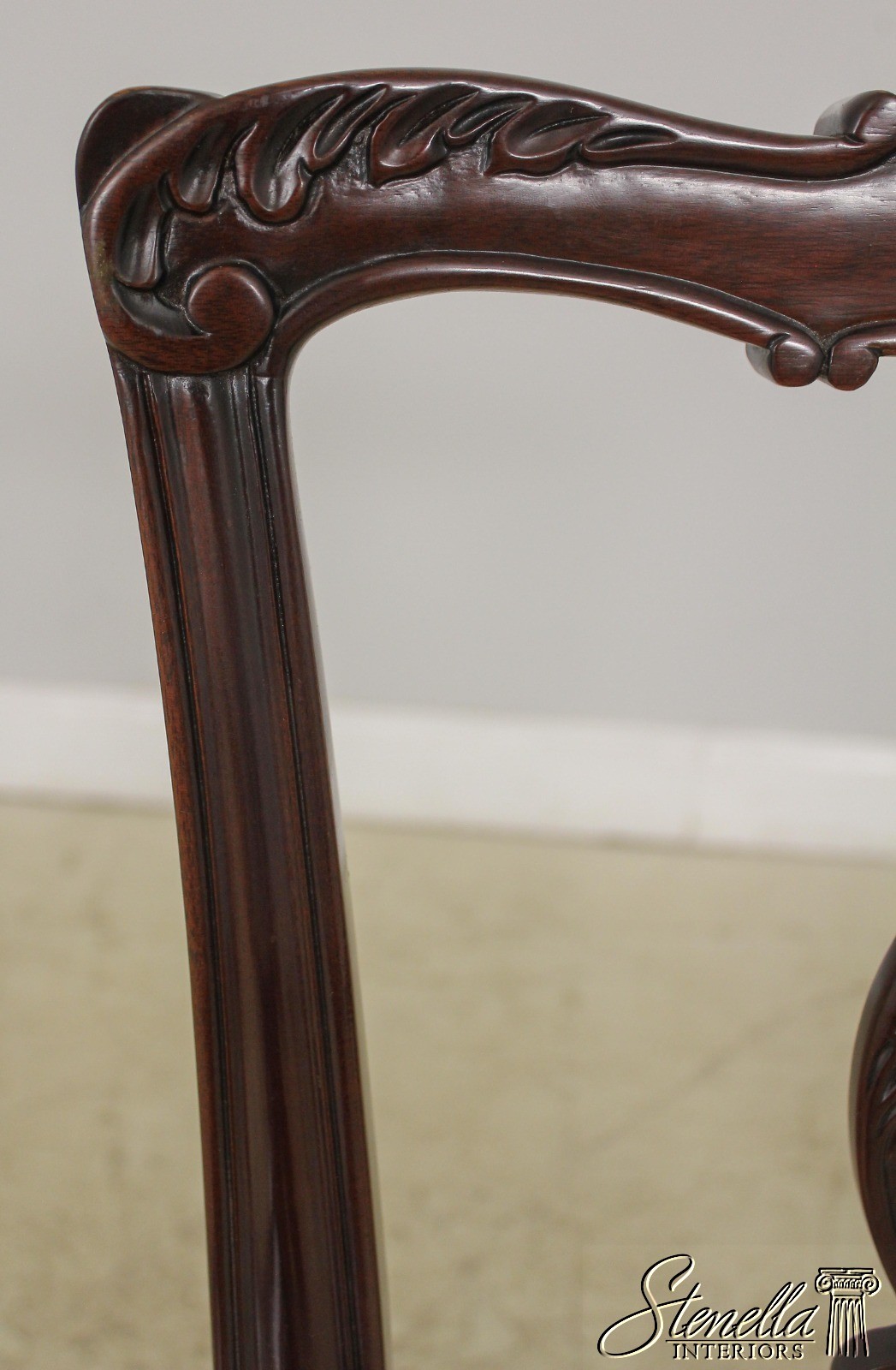 L57480: Set of 8 KINDEL Oxford Mahogany Chippendale Dining Room Chairs