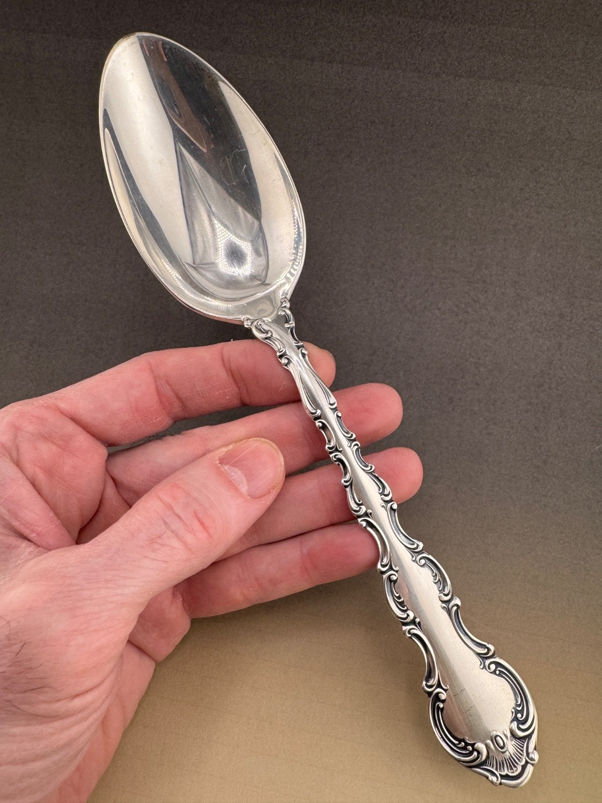 Strasbourg Gorham Sterling Table Serving Spoon 8-5/8″ Long in mint condition