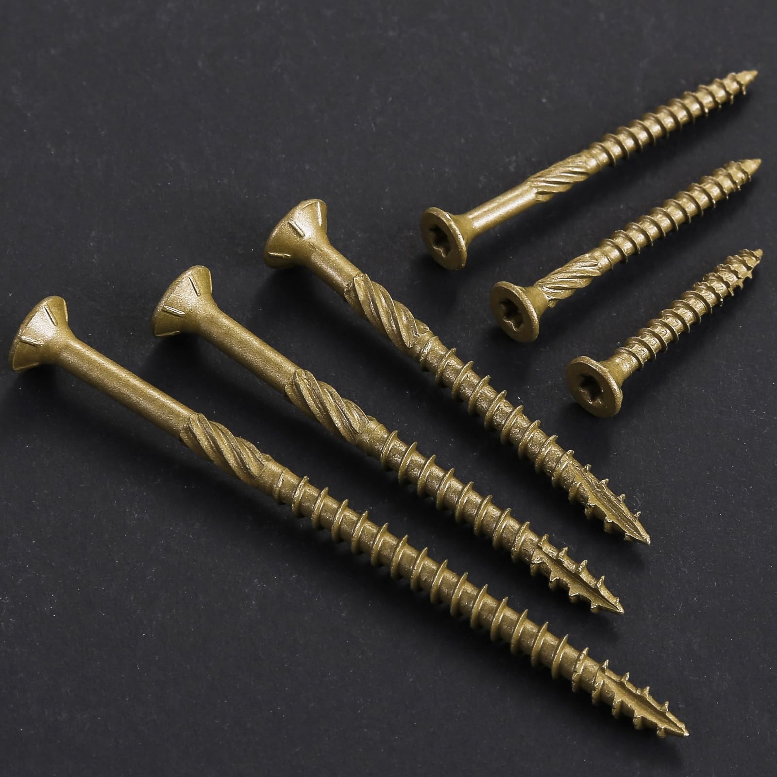 Wensilon #10 * 3″ Deck Screws, (137pcs) 2 lbs.Exterior Wood 10*3, Yellow
