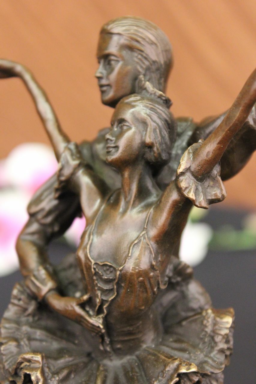 Dancing Lovers 12″ High Accent 100% Solid Bronze Sculpture Home Decoration decor