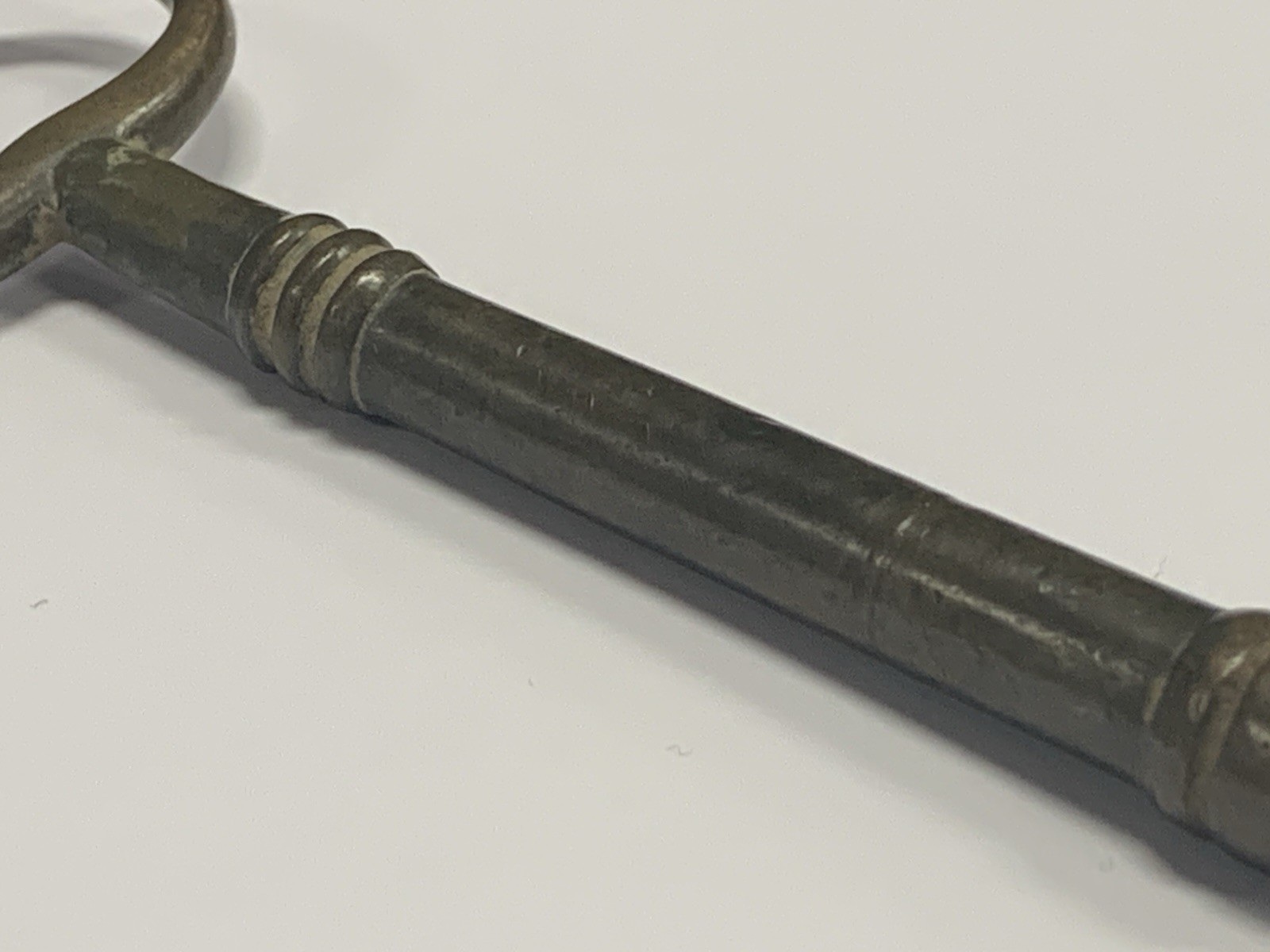 Antique Brass Skeleton Key Solid Barrel 5.25″ Jail Cellar Church Castle Door