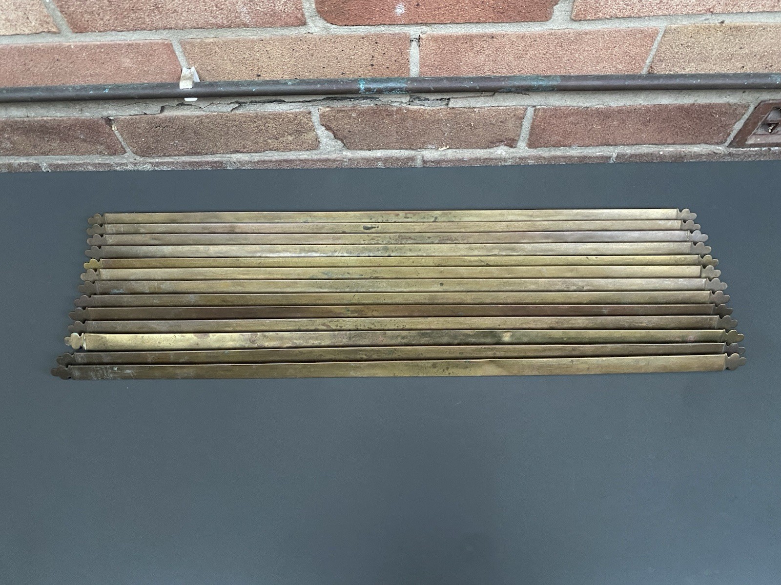 Antique Brass Carpet Stair Rods Fluer De Lis Set Of 13