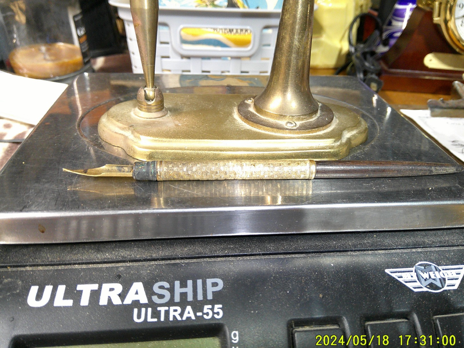 Vintage Brass Ship Engine Order Telegraph Chadburns Nautical Maritime Penholder