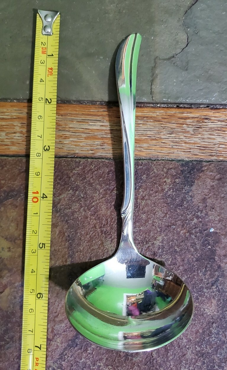🔎NICE MID CENTURY c1958 RADIANCE PATTERN SILVERPLATED “6 1/4” GRAVY 🤎 LADLE