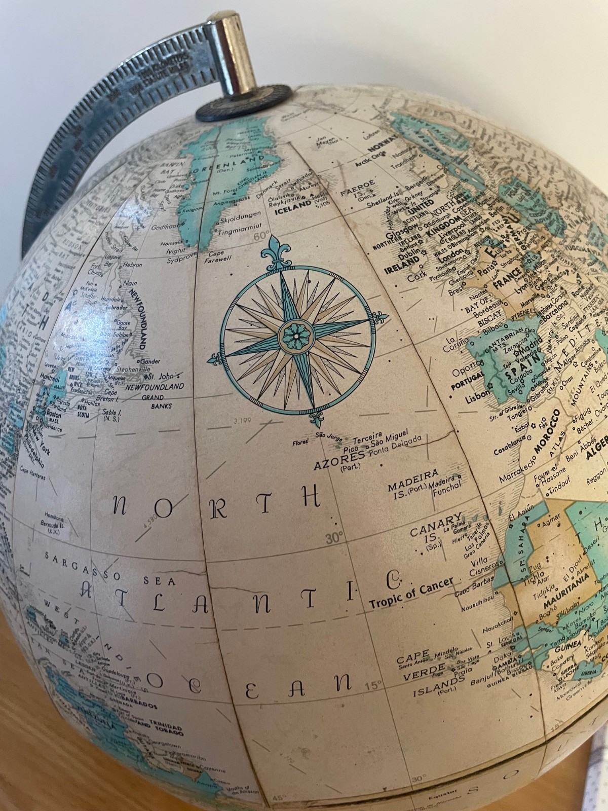 Vintage Replogle 12″ World Globe Chicago Ill. USA Scan-Globe World Classic Serie