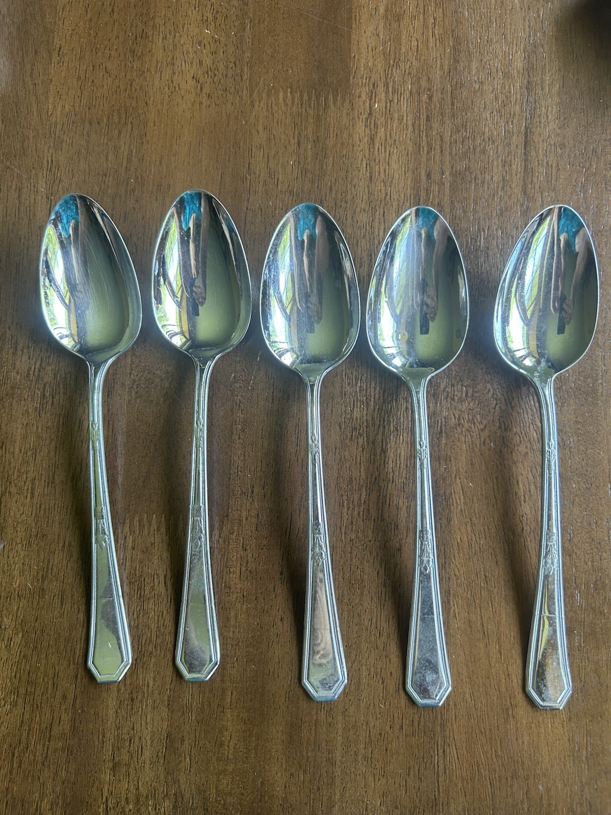 Vintage WM Roger’s & Son Silver plate Serving Spoons Mayfair Lot Of 5