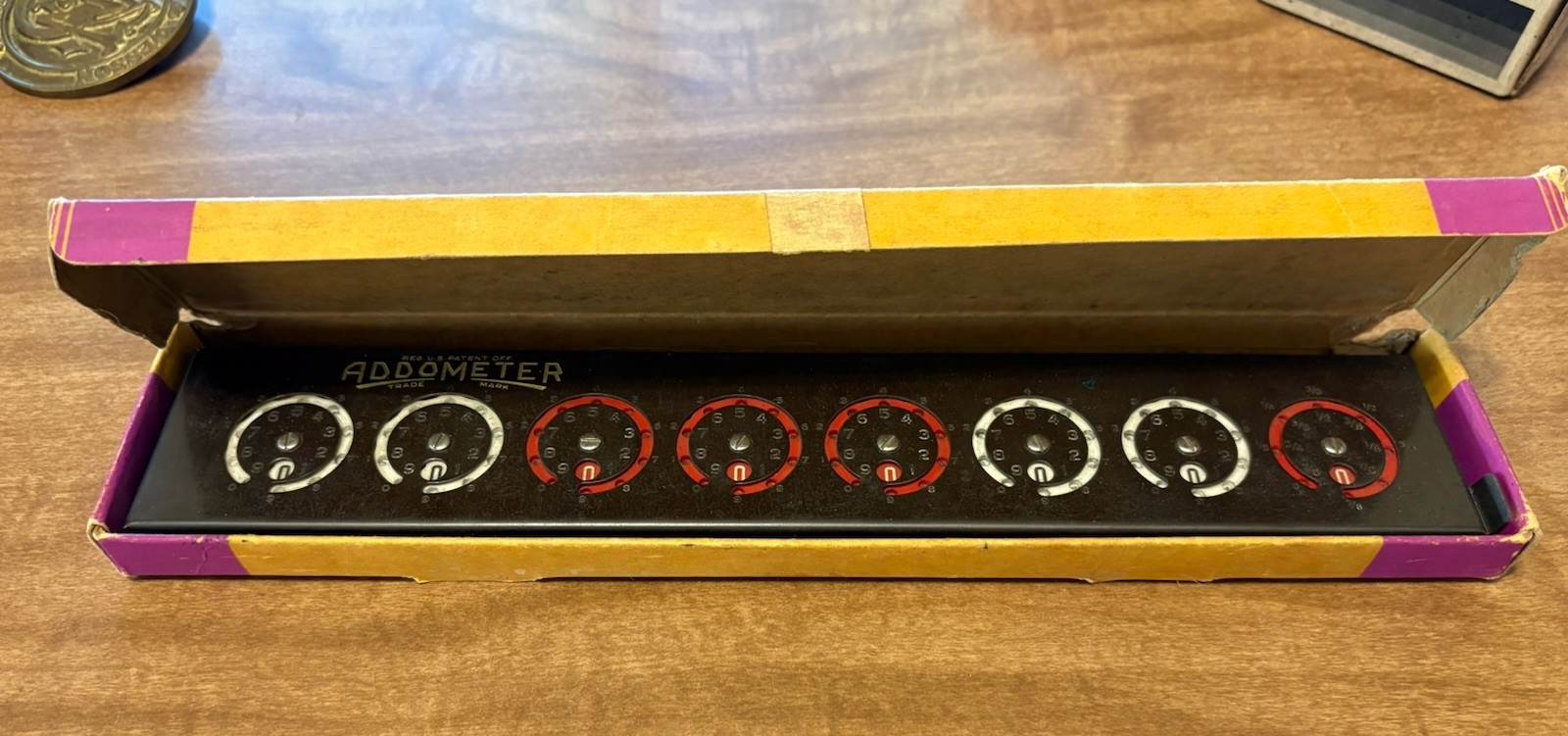 Antique Addometer Portable Adding Machine With Original Box And Manual