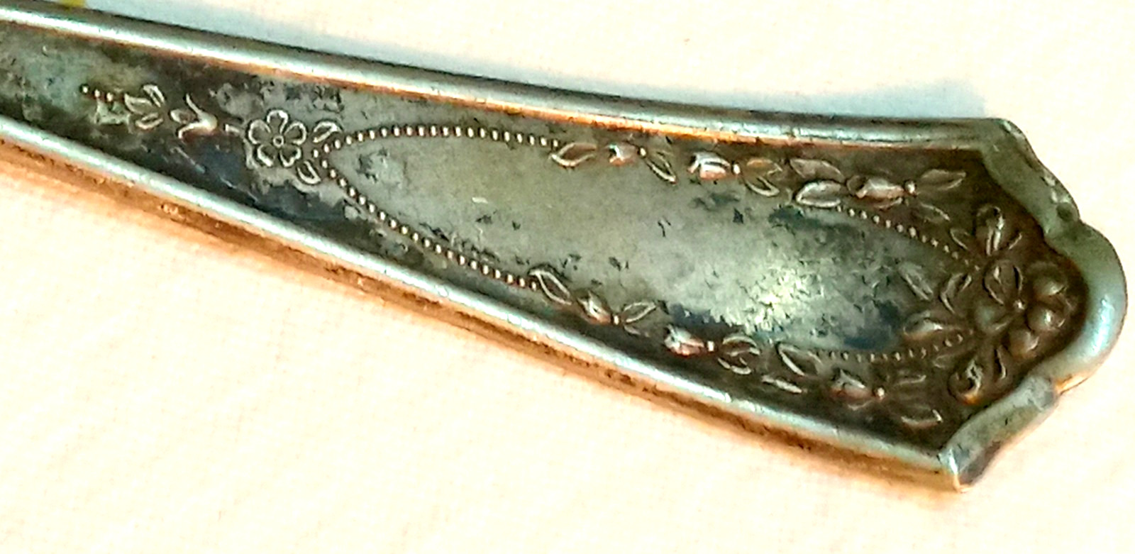 VINTAGE Bride Silver Plate Serving Spoon Patina 8in