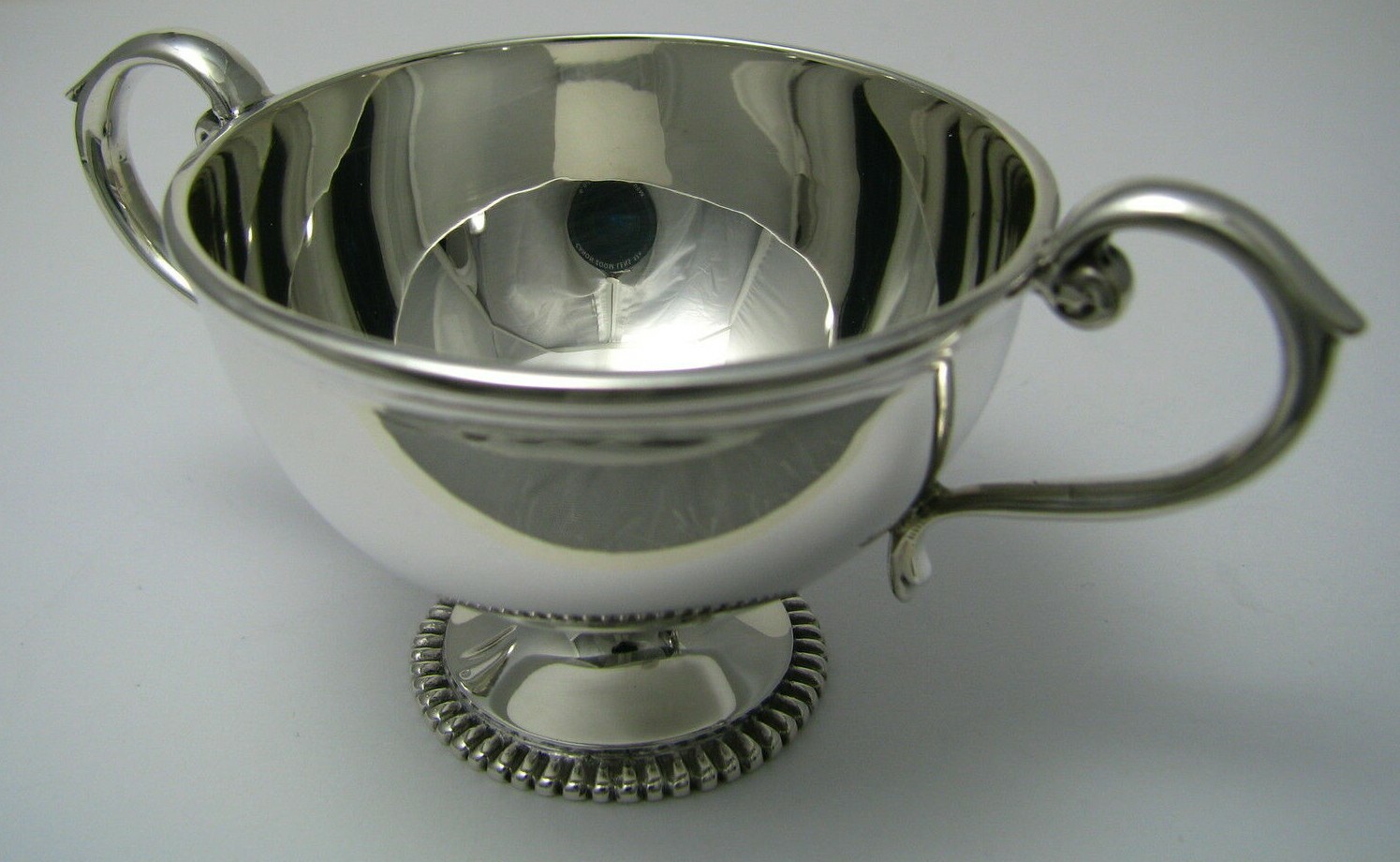 2 STERLING SILVER SALT CELLARS DISHES by Wakely & Wheeler London England ca1924