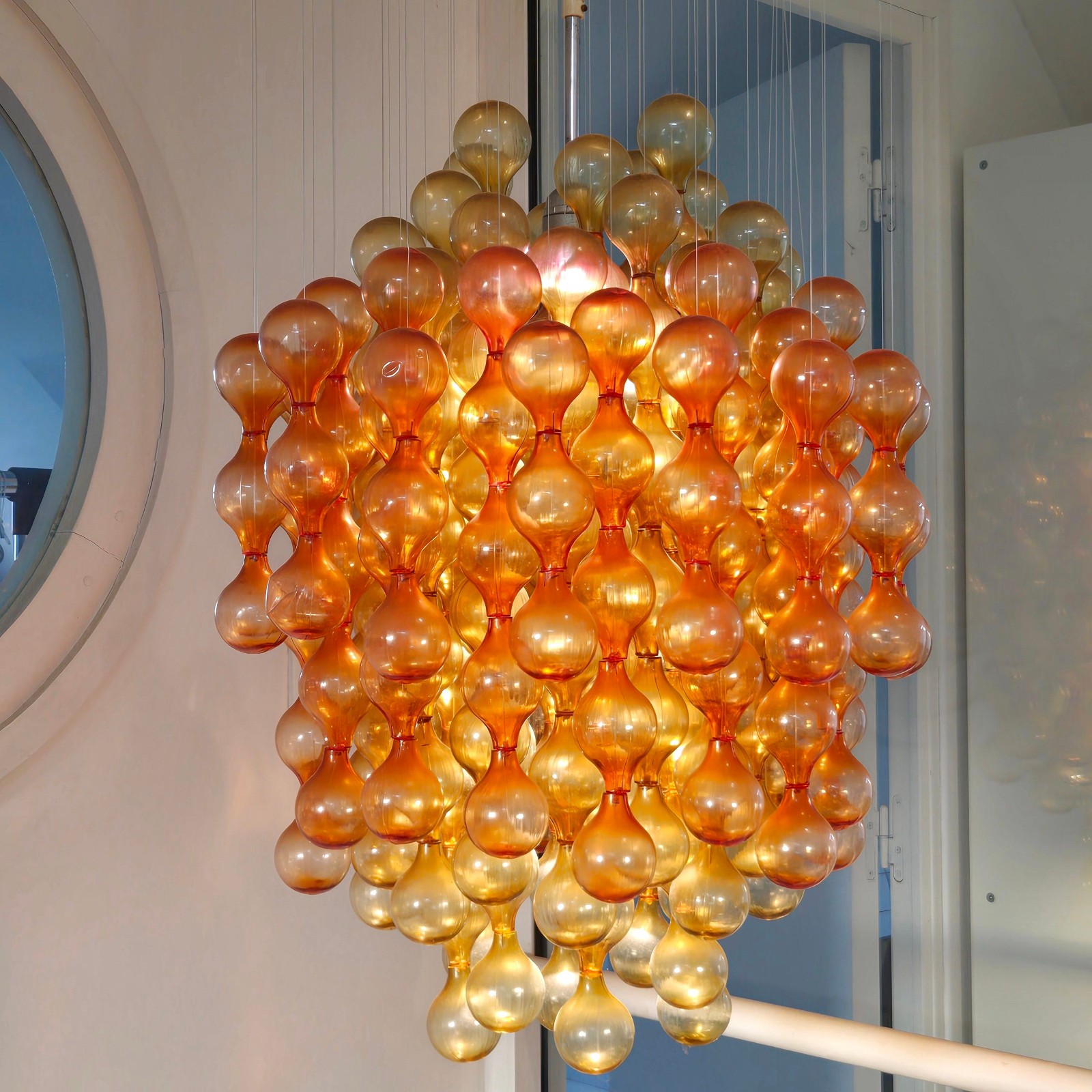 Chandelier Suspension Vintage 1970 IN The Style Verner Panton 70S Space Age