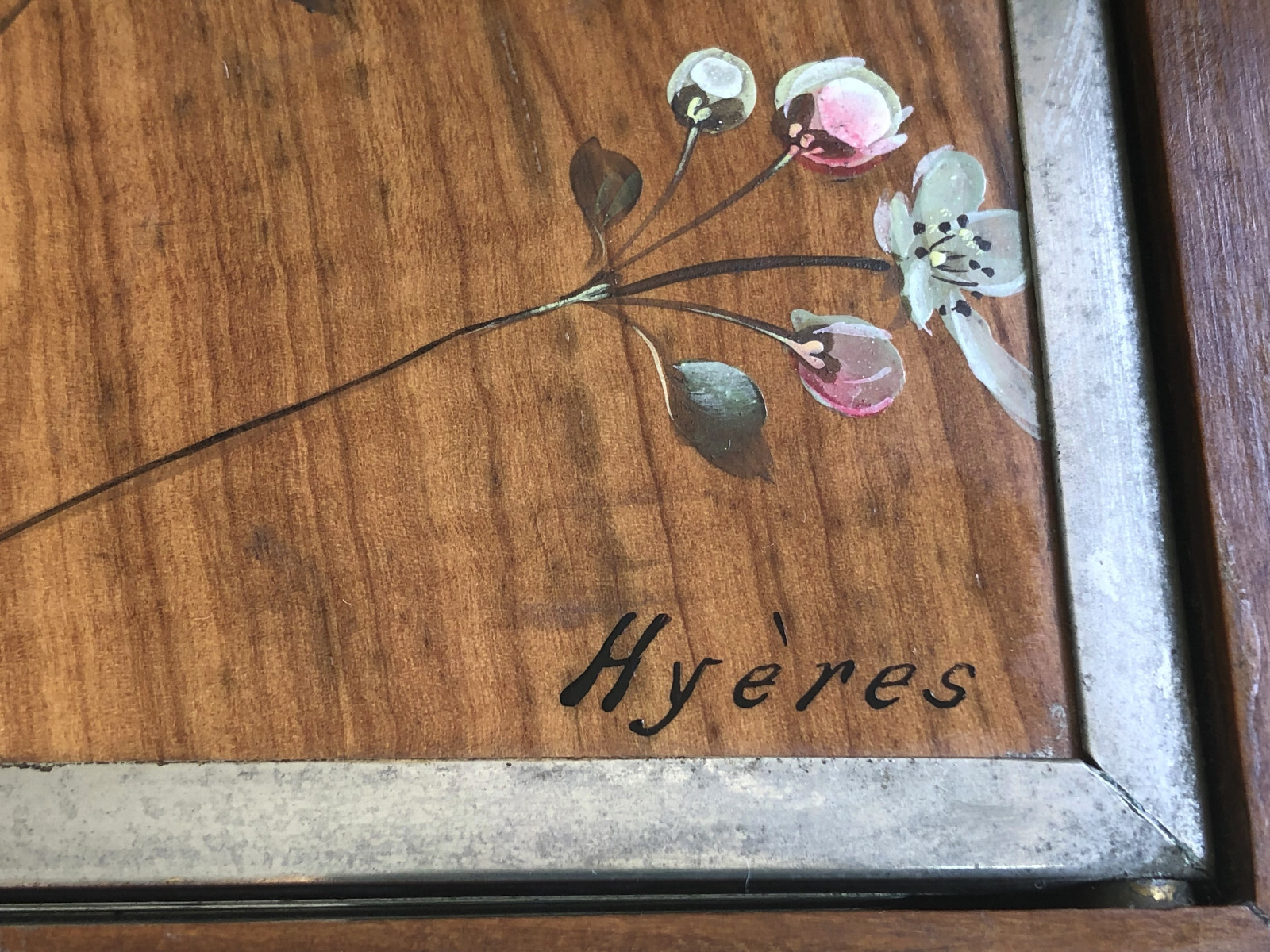 Antique Tri-Fold Vanity Mirror Lady’s Maid to Queen Victoria Hyères France c1890