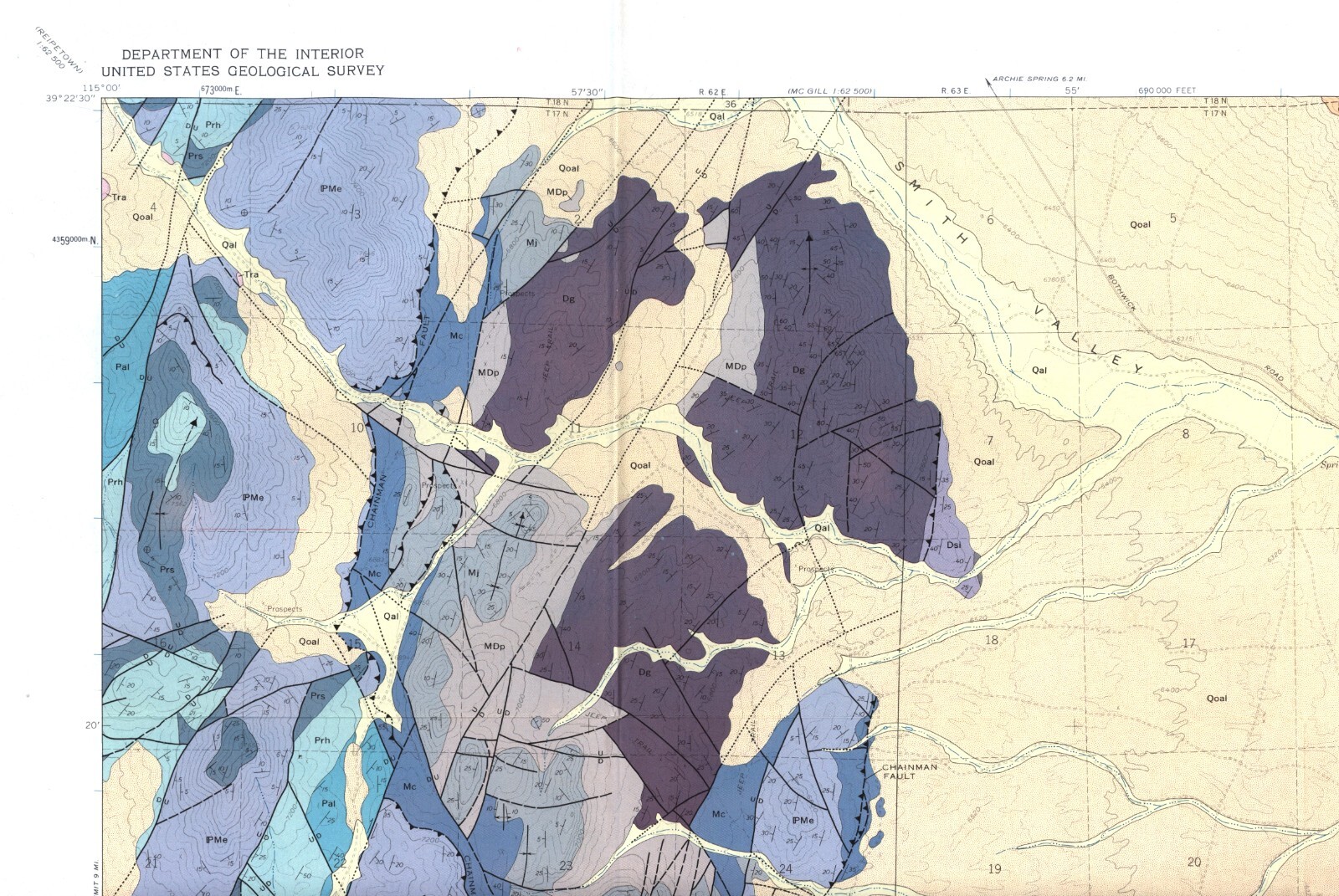 USGS Geologic Map: Ruth Quadrangle, White Pine County, Nevada