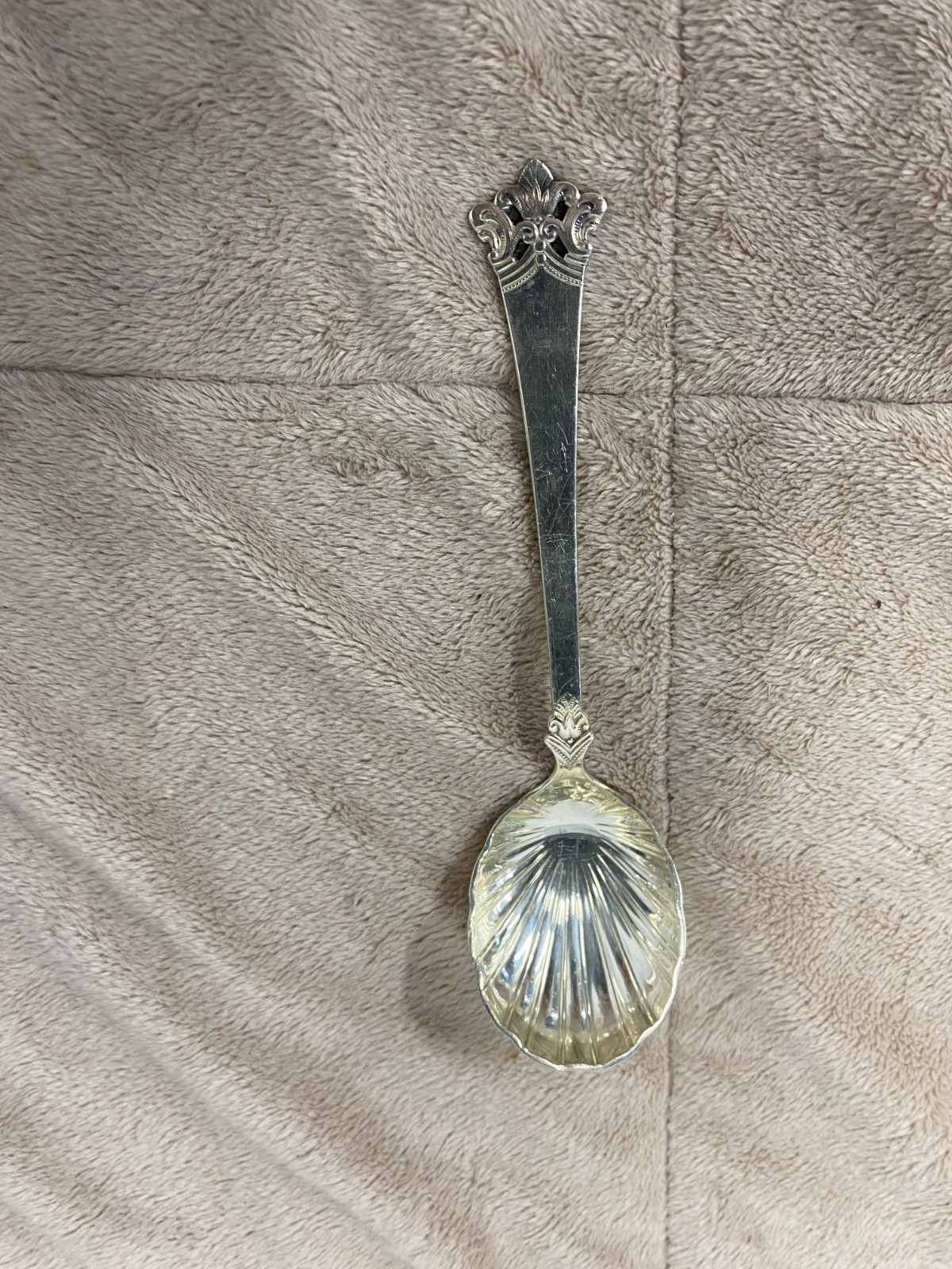 Vintage Magnus Aase ANITRA 830.S Sterling BERRY SERVING SPOON 5 5/8” Norway