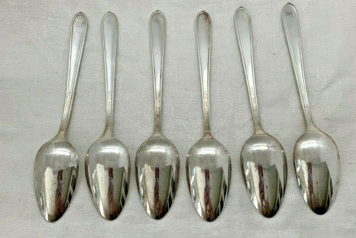 Lot 6 Fruit Orange Spoons 1935 Longchamps Chaumont Silverplate Heirloom Oneida