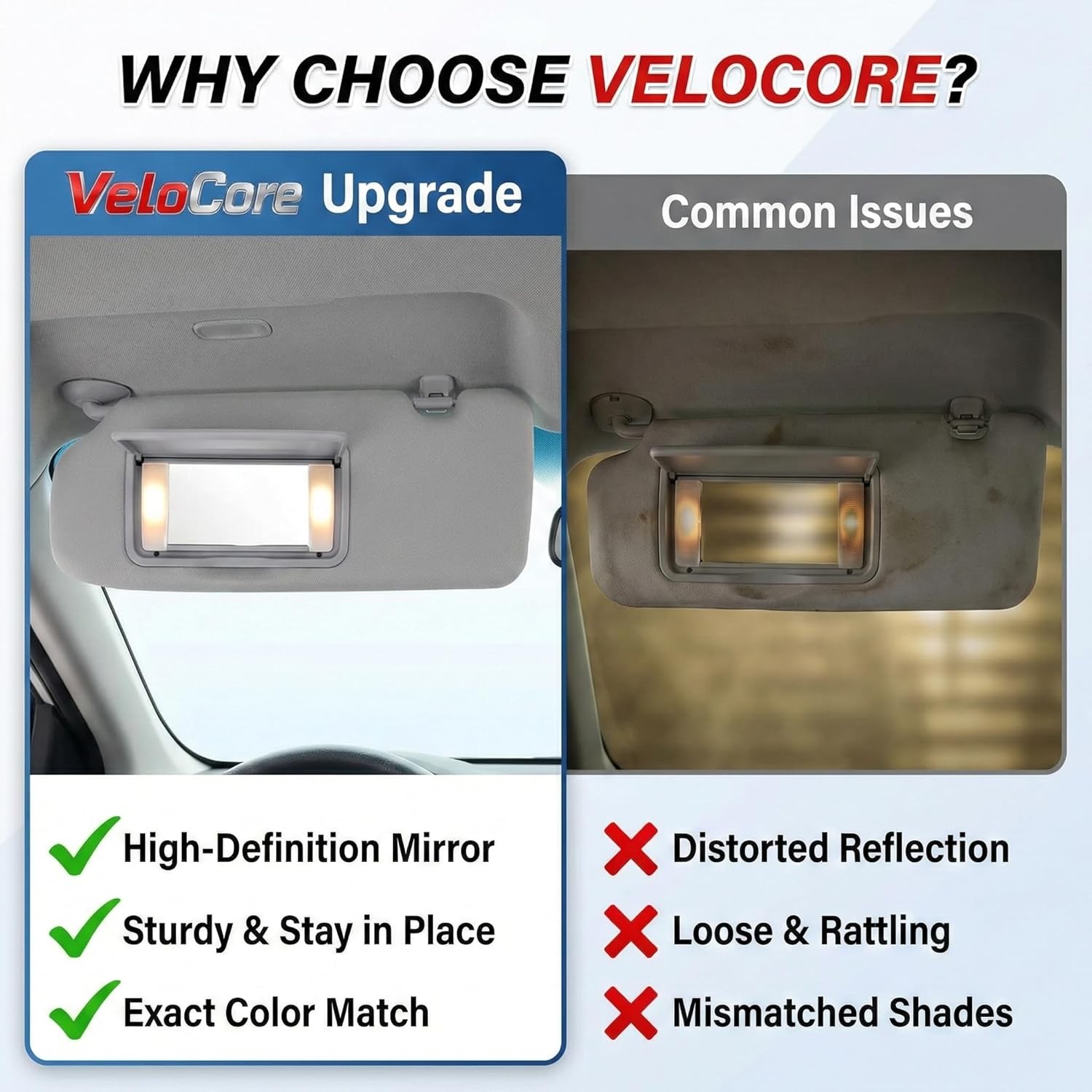 Sun Visor Left Driver Side Compatible with Honda CR-V 2017-2022 Grey Replaces 83