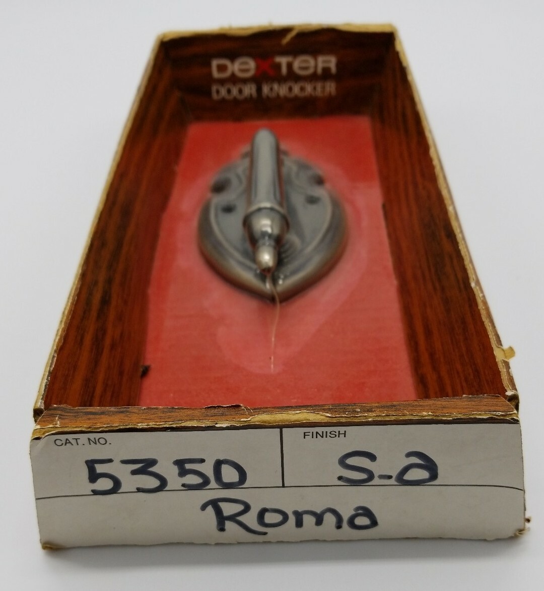 Dexter Door Knocker “Roma” #5350 Oiled Iron Finish Vintage New Old Stock Gray