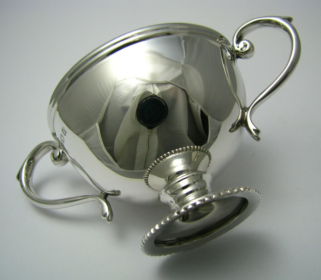 2 STERLING SILVER SALT CELLARS DISHES by Wakely & Wheeler London England ca1924