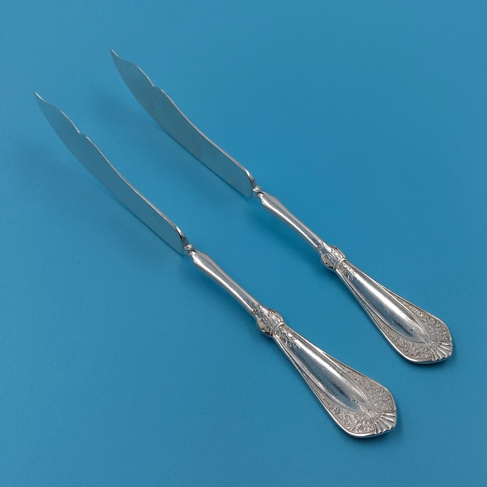 Antique 1878 IS Benj T Mayo REGENT Flat Handle Master Butter Knife Lot of 2