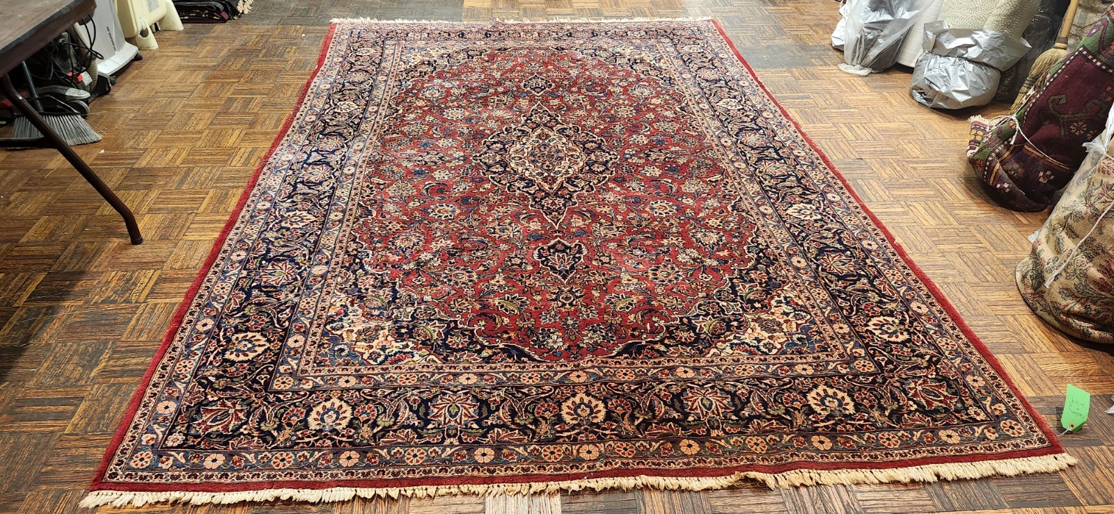 Antique P.e.r.s.i.a.n K.a.s.h.a.n Carpet 7×10 Ft