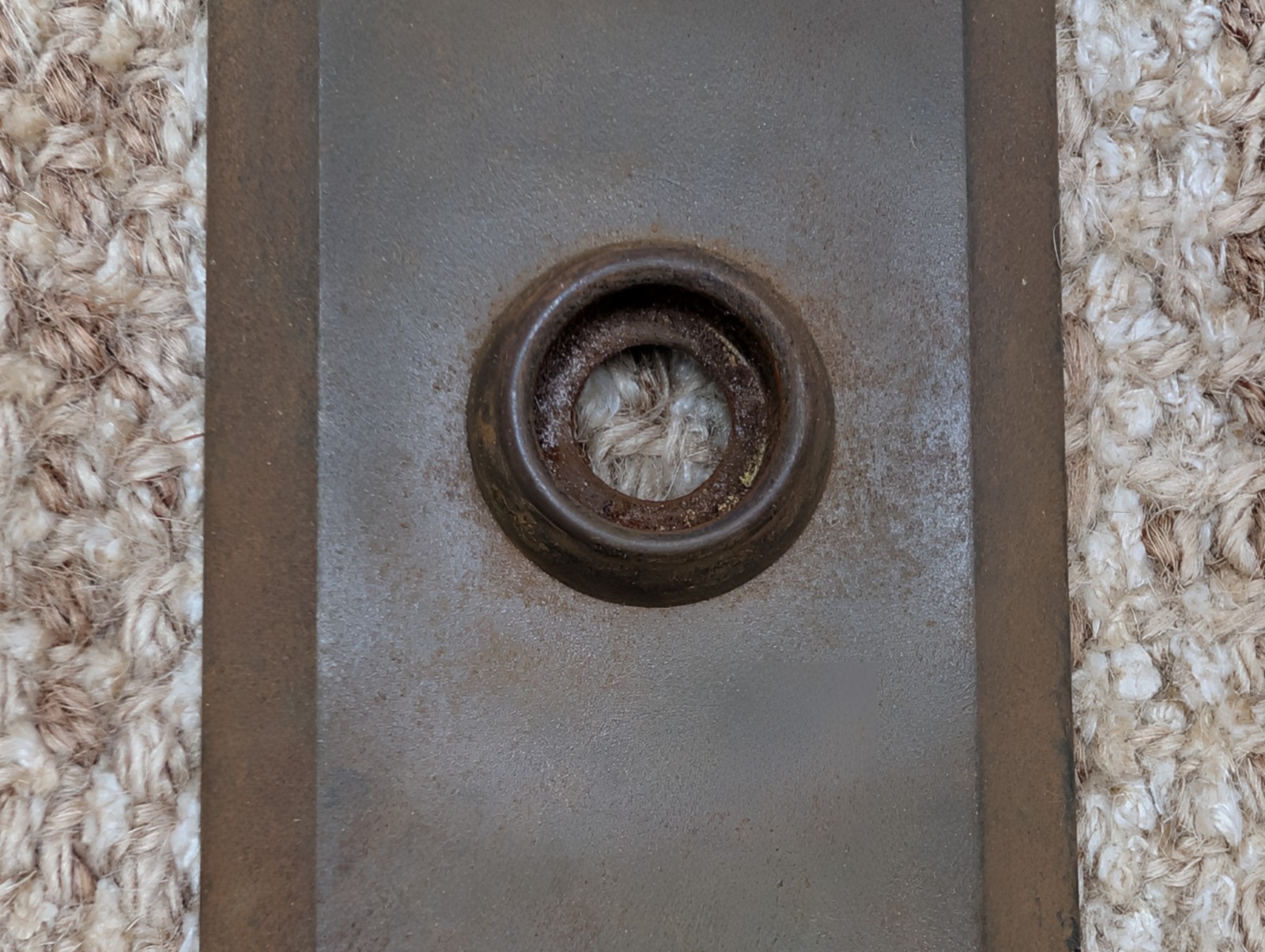 2 3/4″ x 10″ Antique Stamped Steel Door Knob Plate