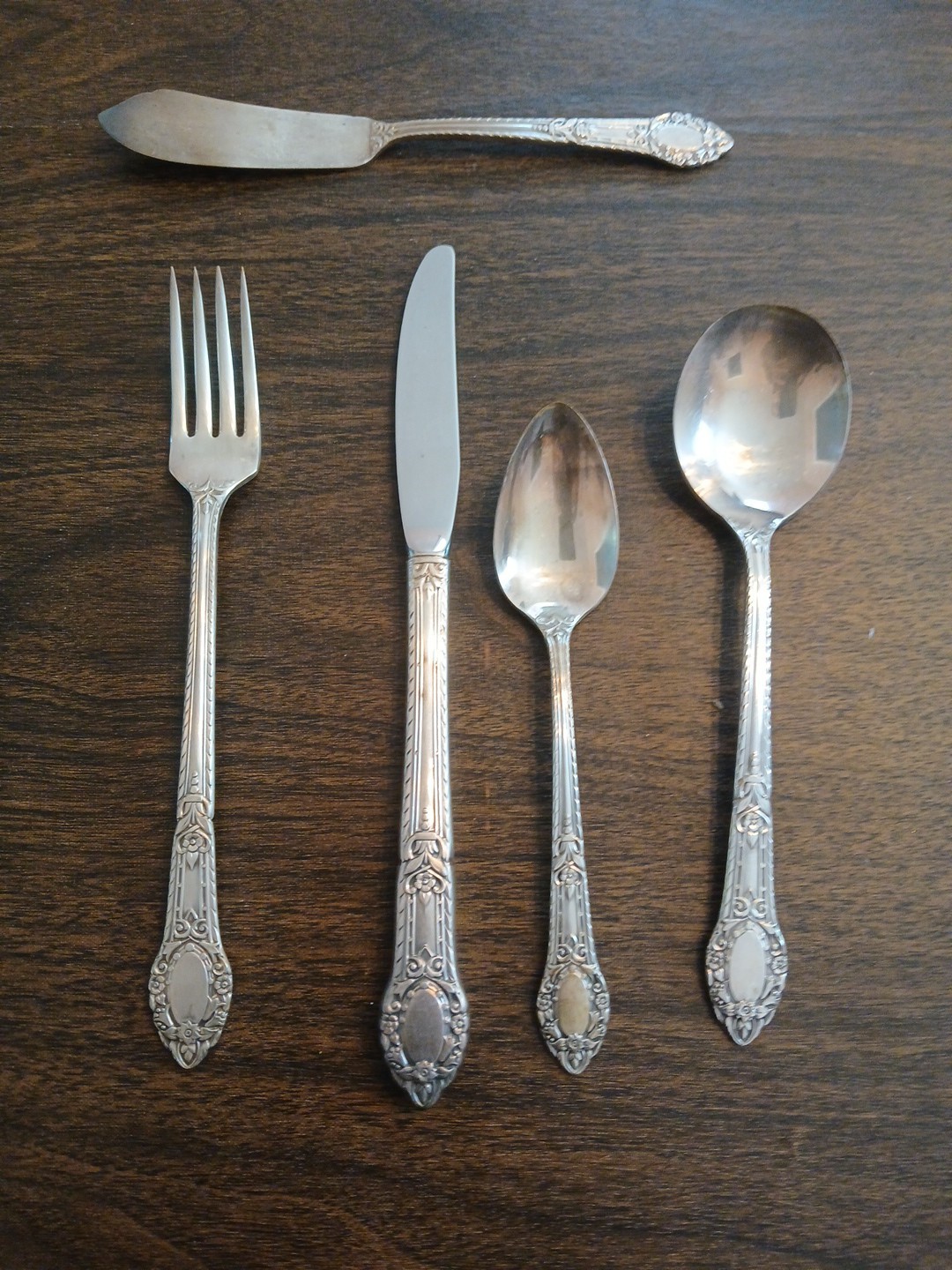 Vintage 1938 Onieda Rendezvous Old South Pattern Silverware 6 Service Set W/Case