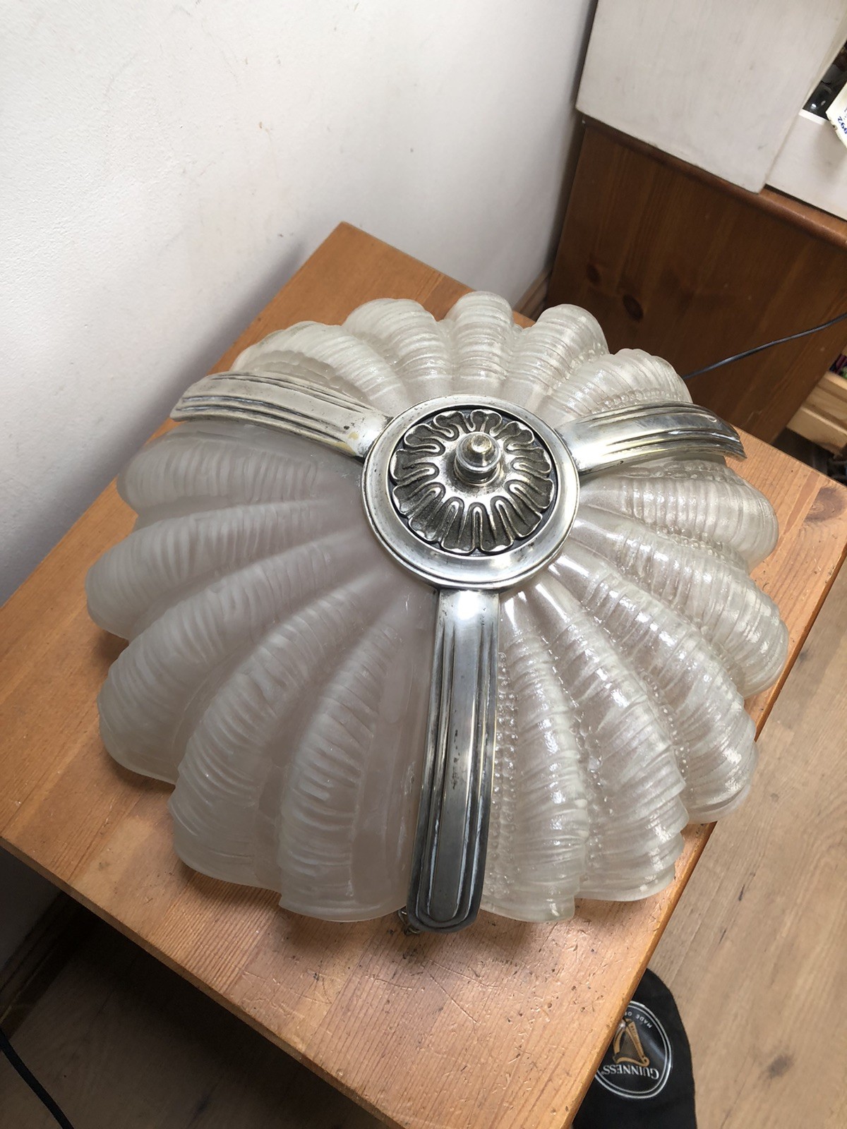 art deco clam shell light