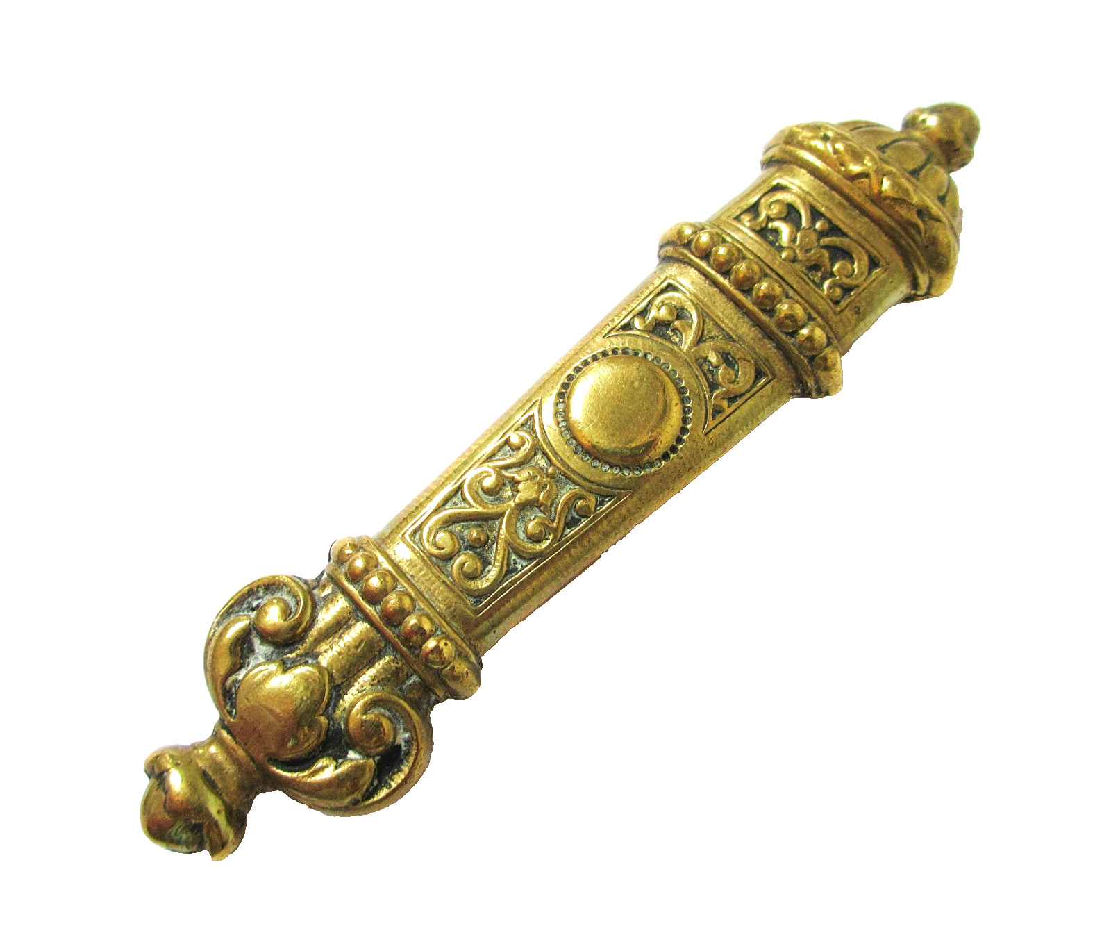 Antique Embossed Brass Etui